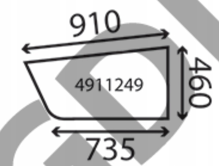 sklo teleskopický nakladač Manitou spodní dveře