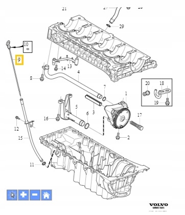 MIARKA BAGNET OLEJU OE VOLVO XC70 XC90 3,0 3,2 Numer katalogowy części 31251037