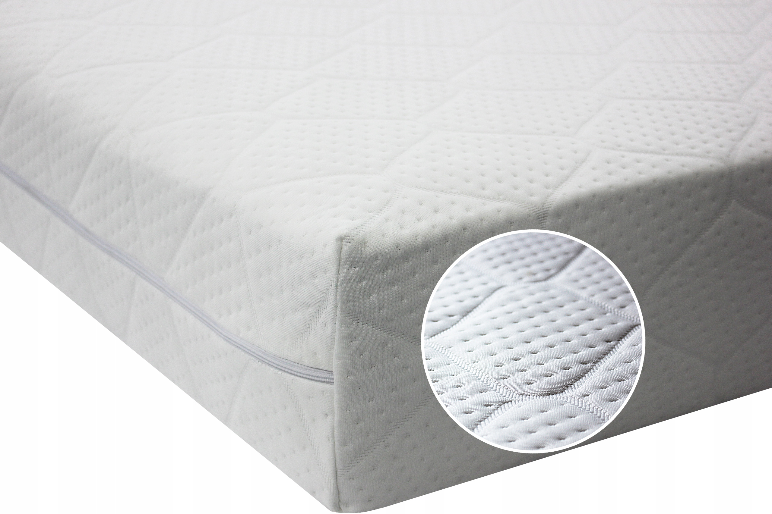 Pikowany Pokrowiec Na Materac 160x200 Zapinany Na Zamek 350G/M2 Wysokość