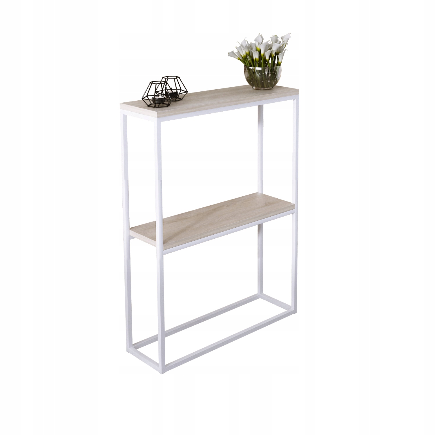 

Konsolka Podwójna Loft Wąska 60x20h80 Biała Ds