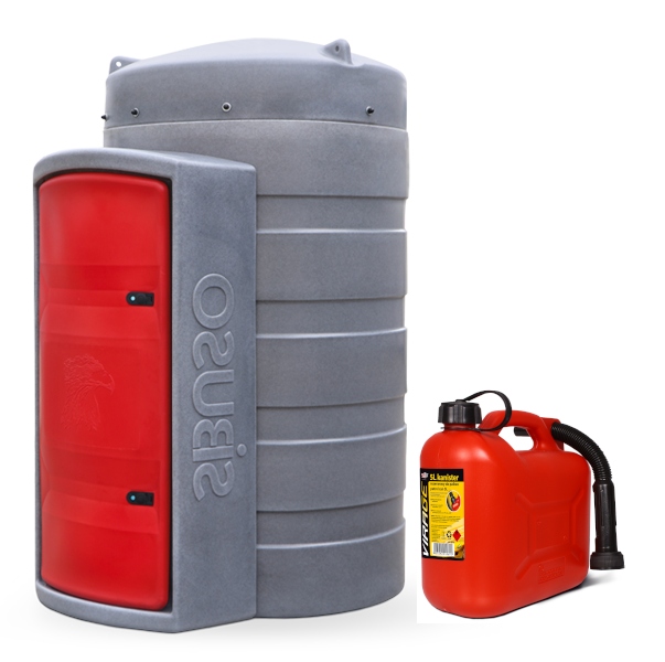 Dvouplášťová nádrž na palivo 1500L Sibuso NVC1500 s velkou skříní Dárek