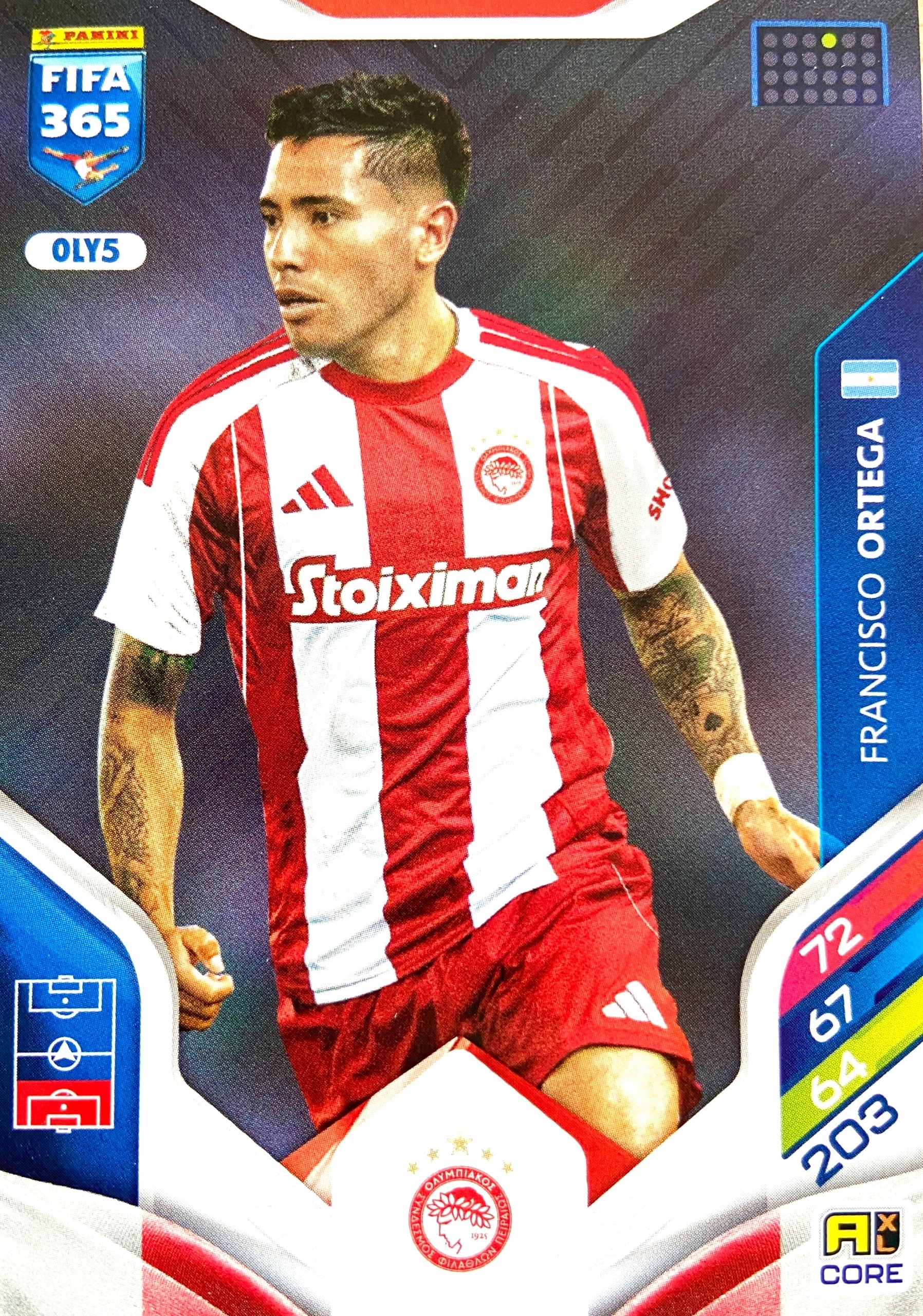 Panini Fifa 365 2026 Core OLY5 Francisco Ortega Olympiacos
