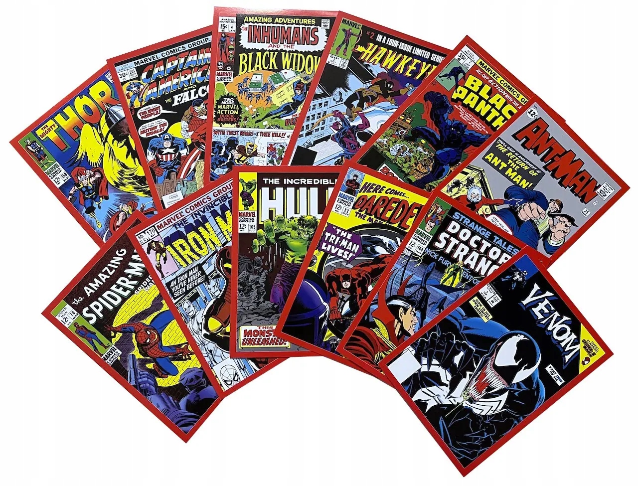 Pocztówki Obrazki Marvel Avengers Postacie 12szt