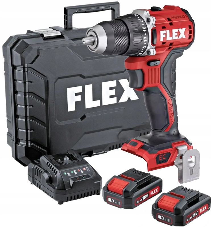 Flex Wiertarko-wkrętarka 18V 2x2,5Ah DD 2G 18.0-EC LD/2.5 Set