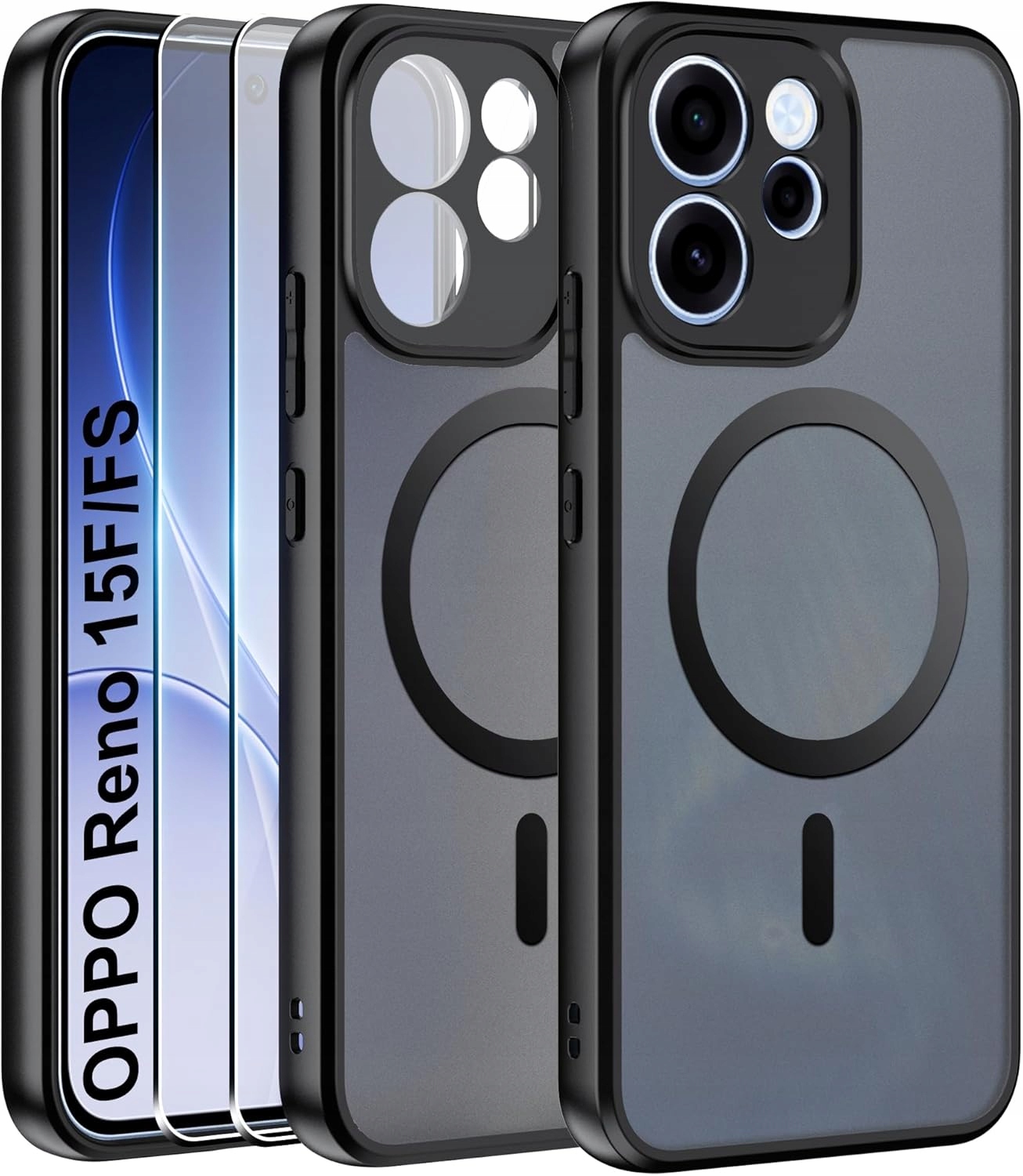 Etui do Oppo Reno 15 Fs 5G 15 F MagSafe Wzmacniane 360° Matt 2x Szkło