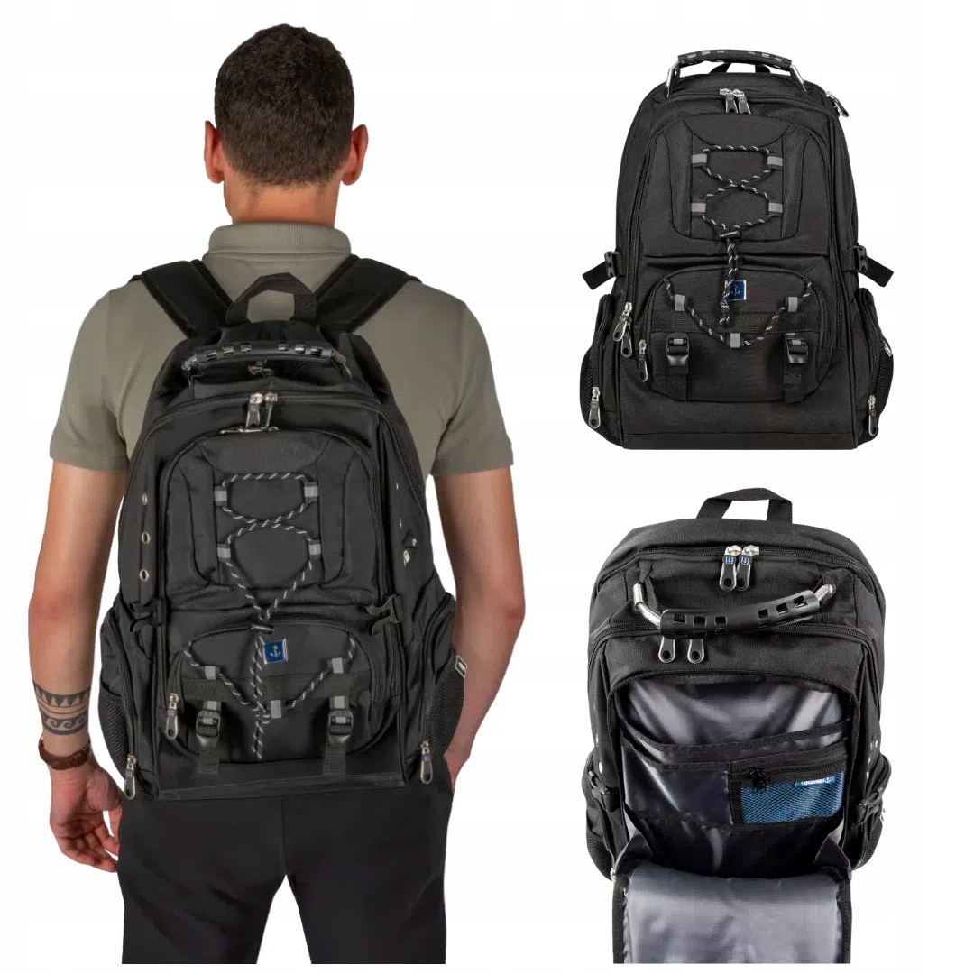 Batoh 50x36x23 do letadla 45L cestovní příruční zavazadlo černý