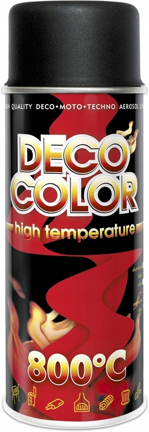 DECO COLOR LAKIER TERMICZNY CZARNY 400 ML