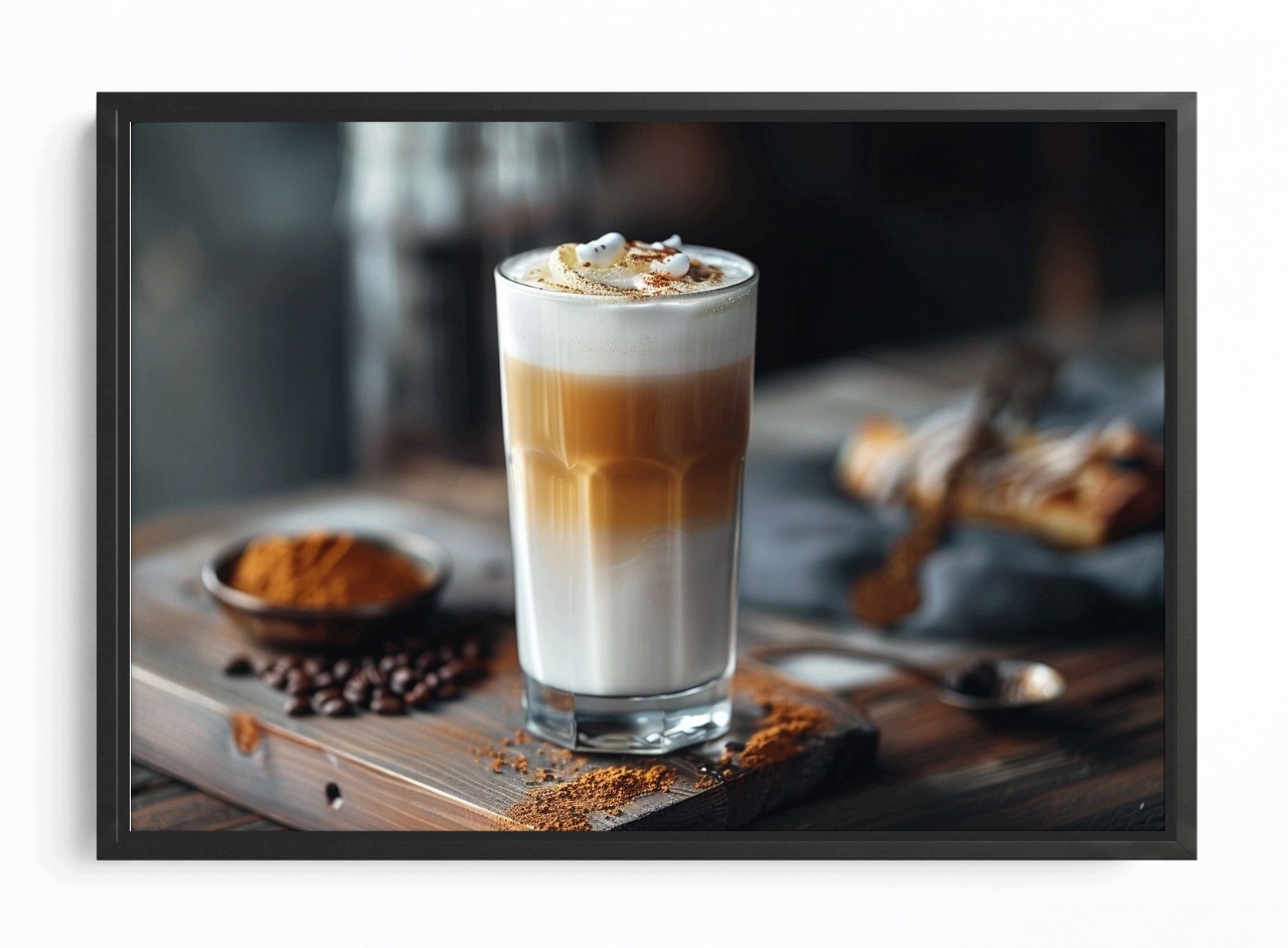 Obraz Rama American Box Káva Latte Macchiato Kavárna Coffee Cafe 60x40
