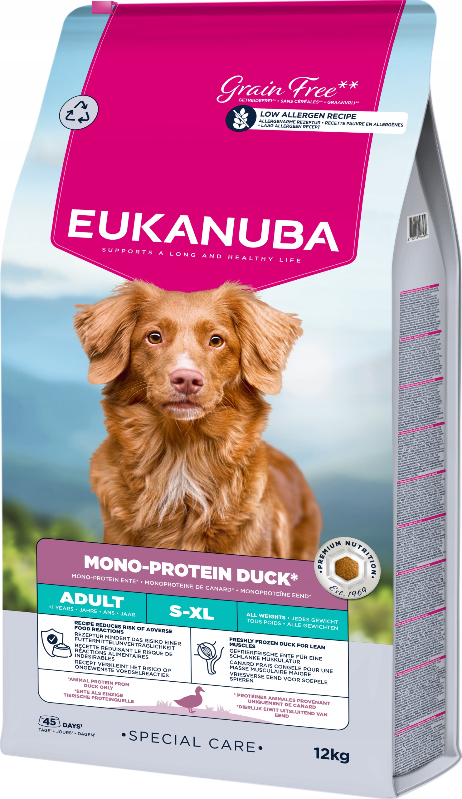 Eukanuba Special Care Mono-Protein Adult Kaczka 12kg nowa edycja