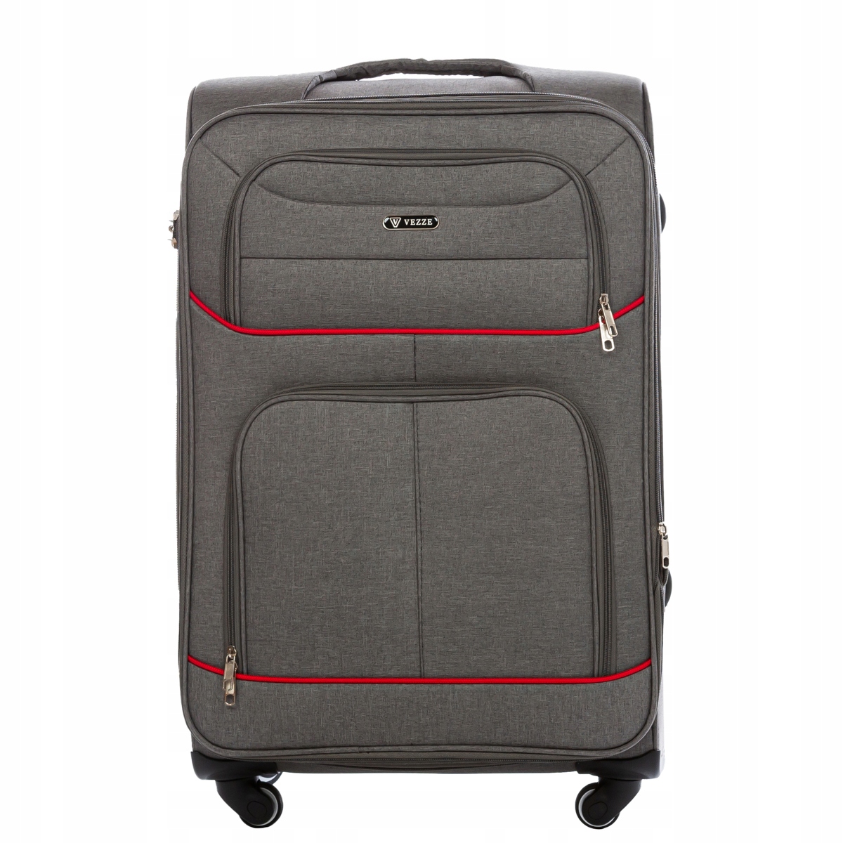 Luksusowa walizka podróżna VEZZE duża SZARA