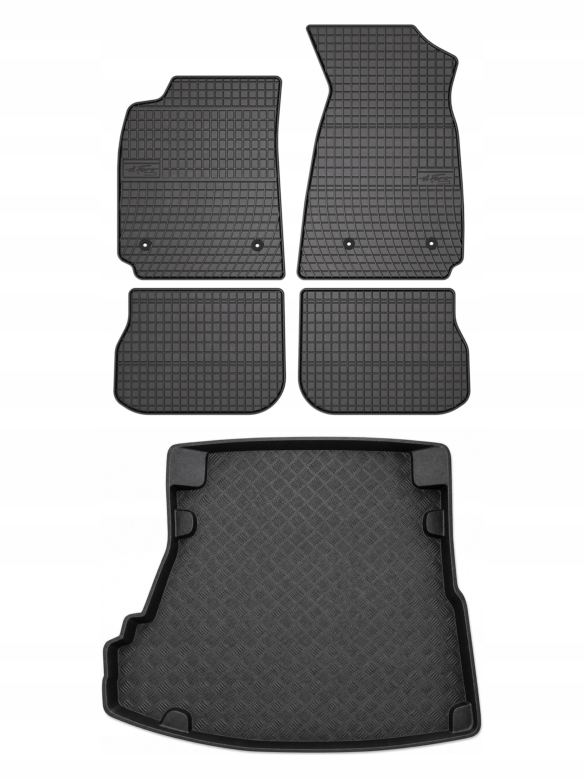 Gumové koberce SolidPRO rohož do kufru pro: Audi A4 B5 1995-1999 5 el.