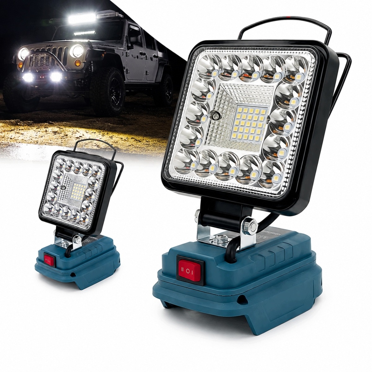 Lampa Robocza Led 18V Do Makita Bezprzewodowa 4800LM 41LED