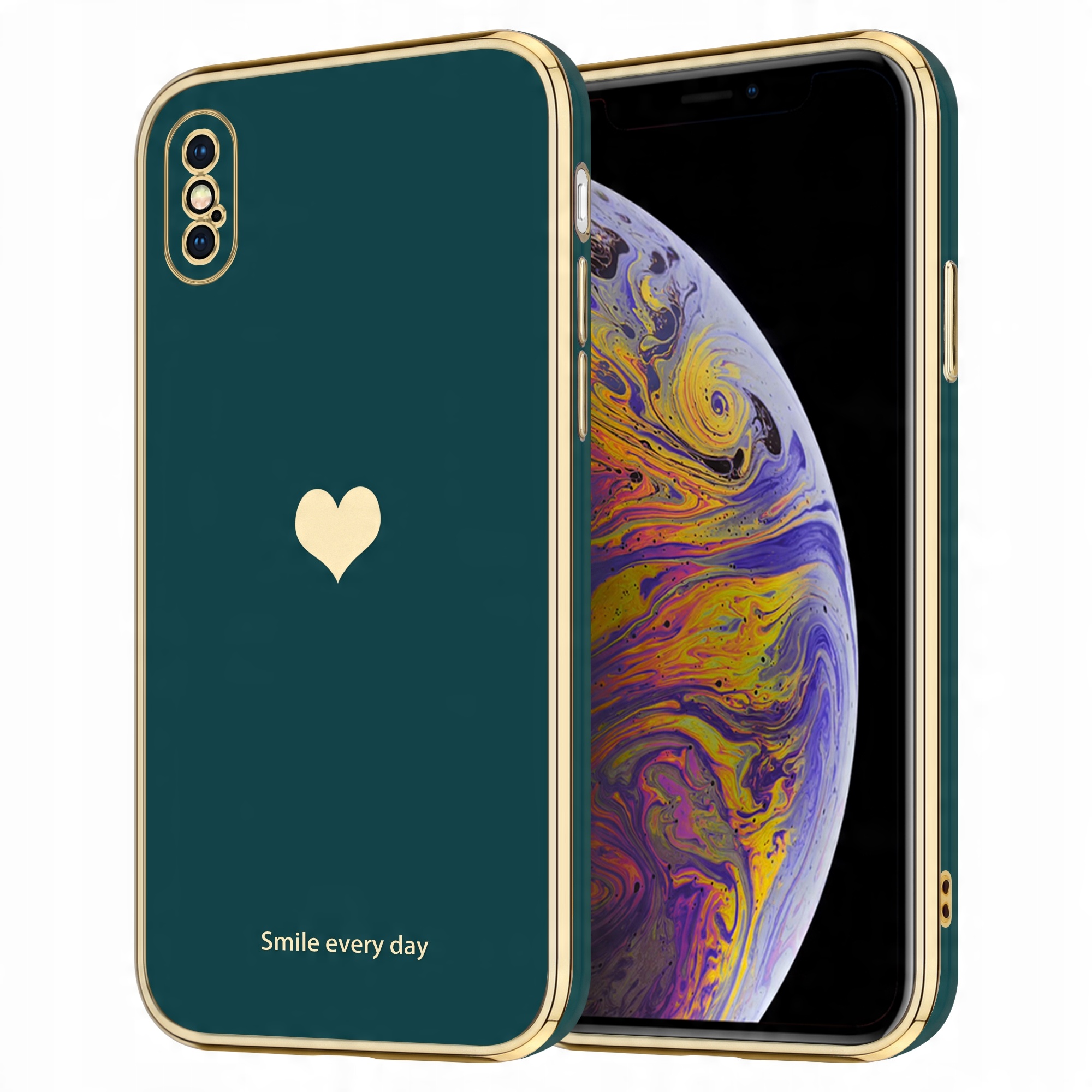 

Kobiece Etui Heart Do Iphone X/xs Zielony