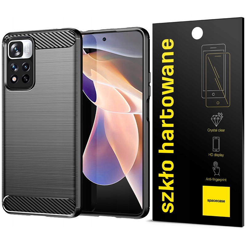 

Etui Carbon Do Redmi Note 11 Pro+ Pełne Szkło