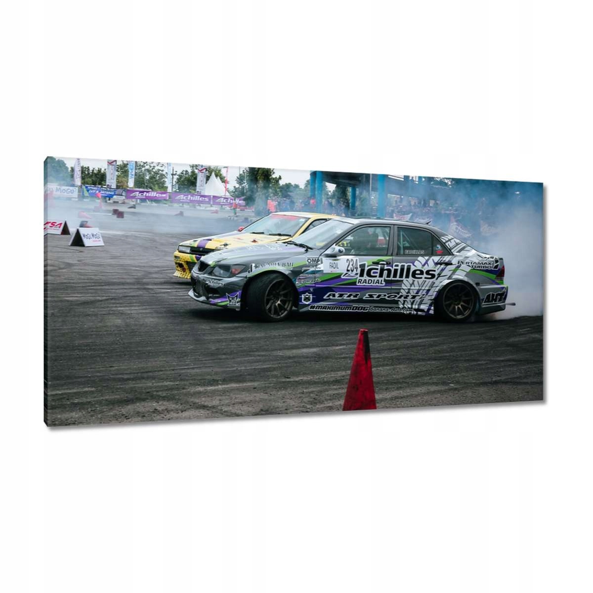 Obrazy 115x55 Drift Pálení Gumy