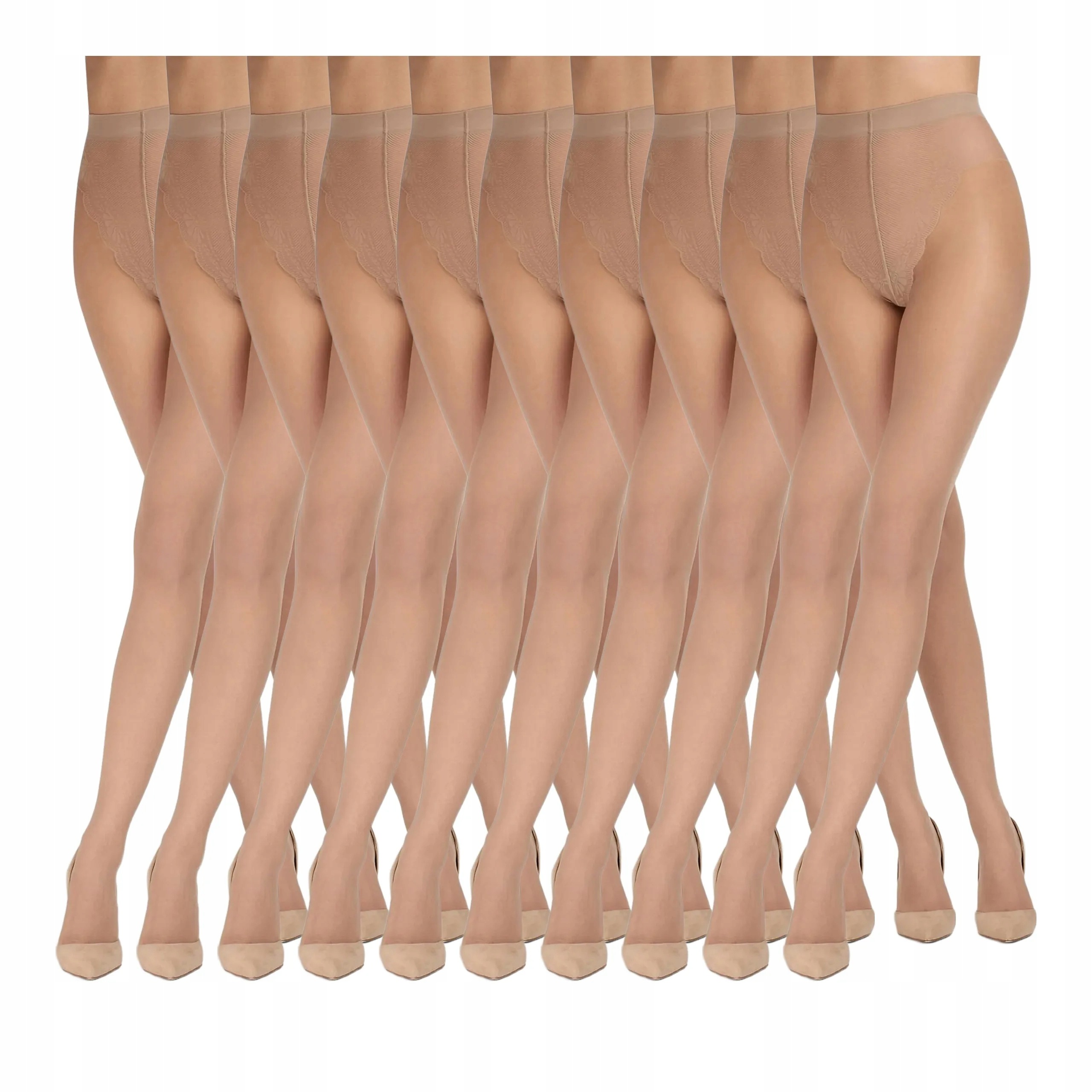 10 párů Punčocháče polomatných 10x Mandlové 3-M