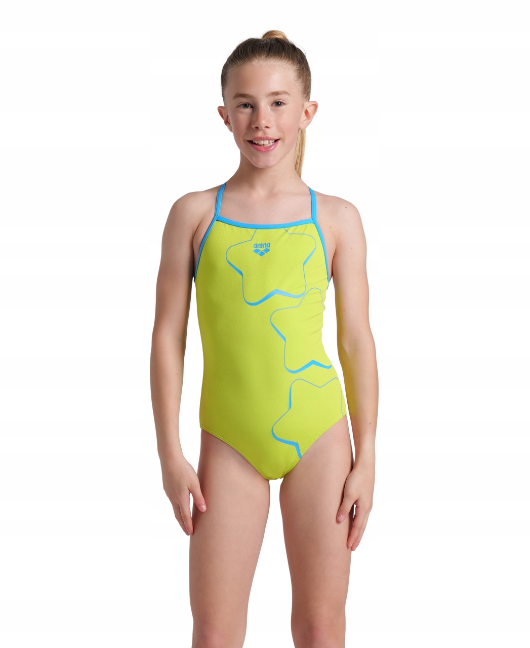 Strój kąpielowy dziewczęcy Arena Star Graphic Swimsuit Lightdrop 164