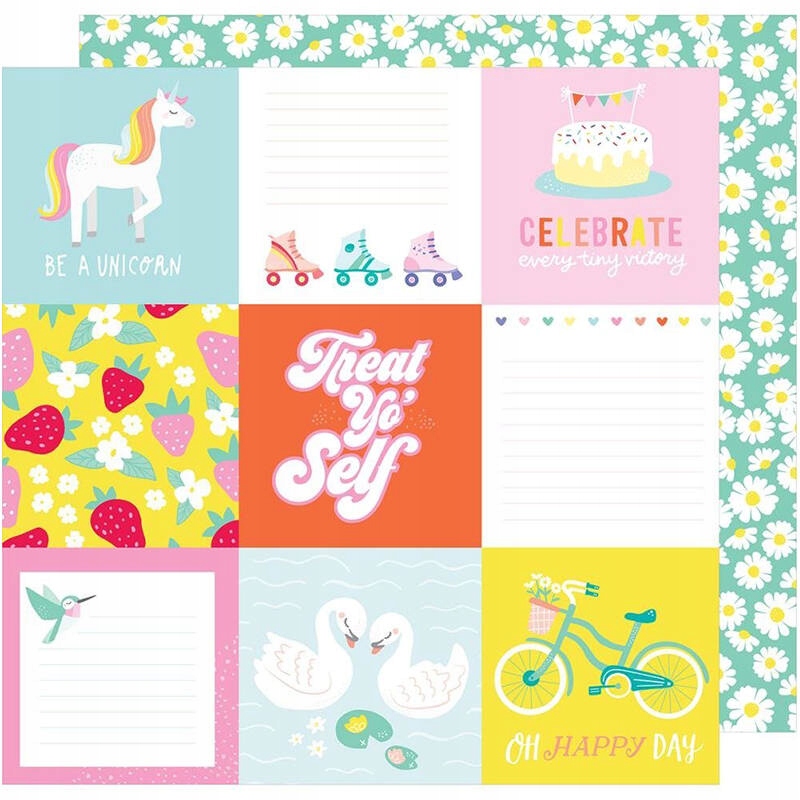 Papier do scrapbookingu 30x30 American Crafts Stay Colorful Banana Seat