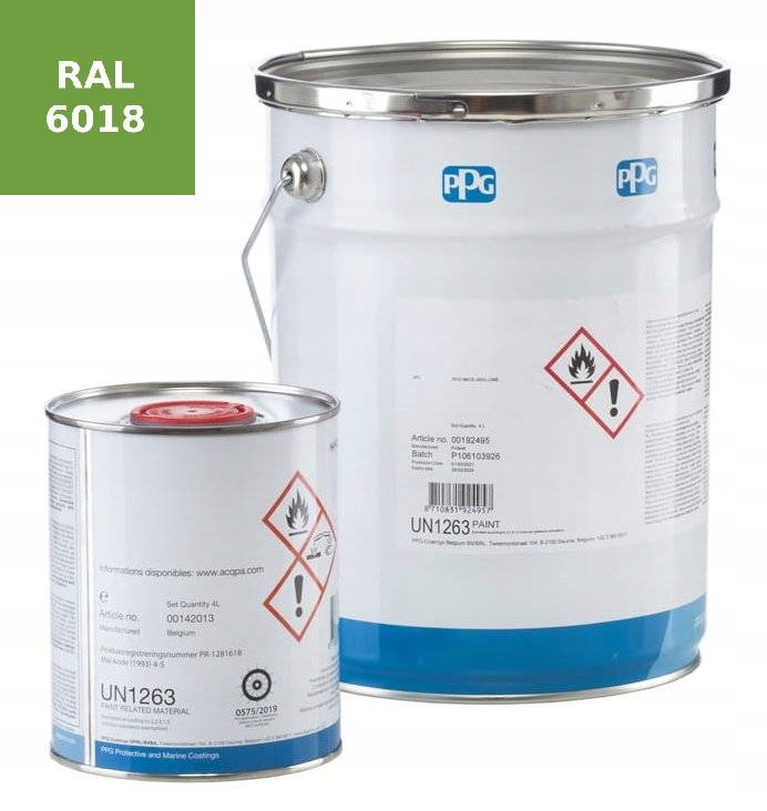Farba Poliuretanowa Okrętowa Ppg Sigmafast 210 hs 4l ral 6018 zielony