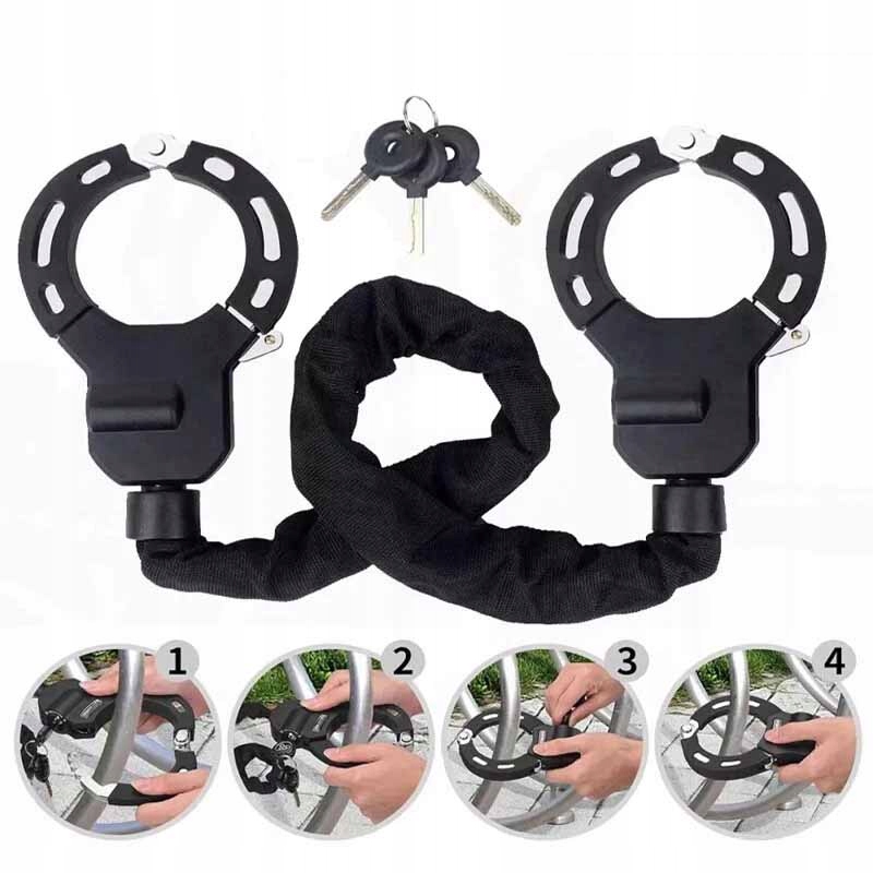 Zapięcie kajdankowe do hulajnogi elektrycznej Specjalny stalowy zamek 90cm