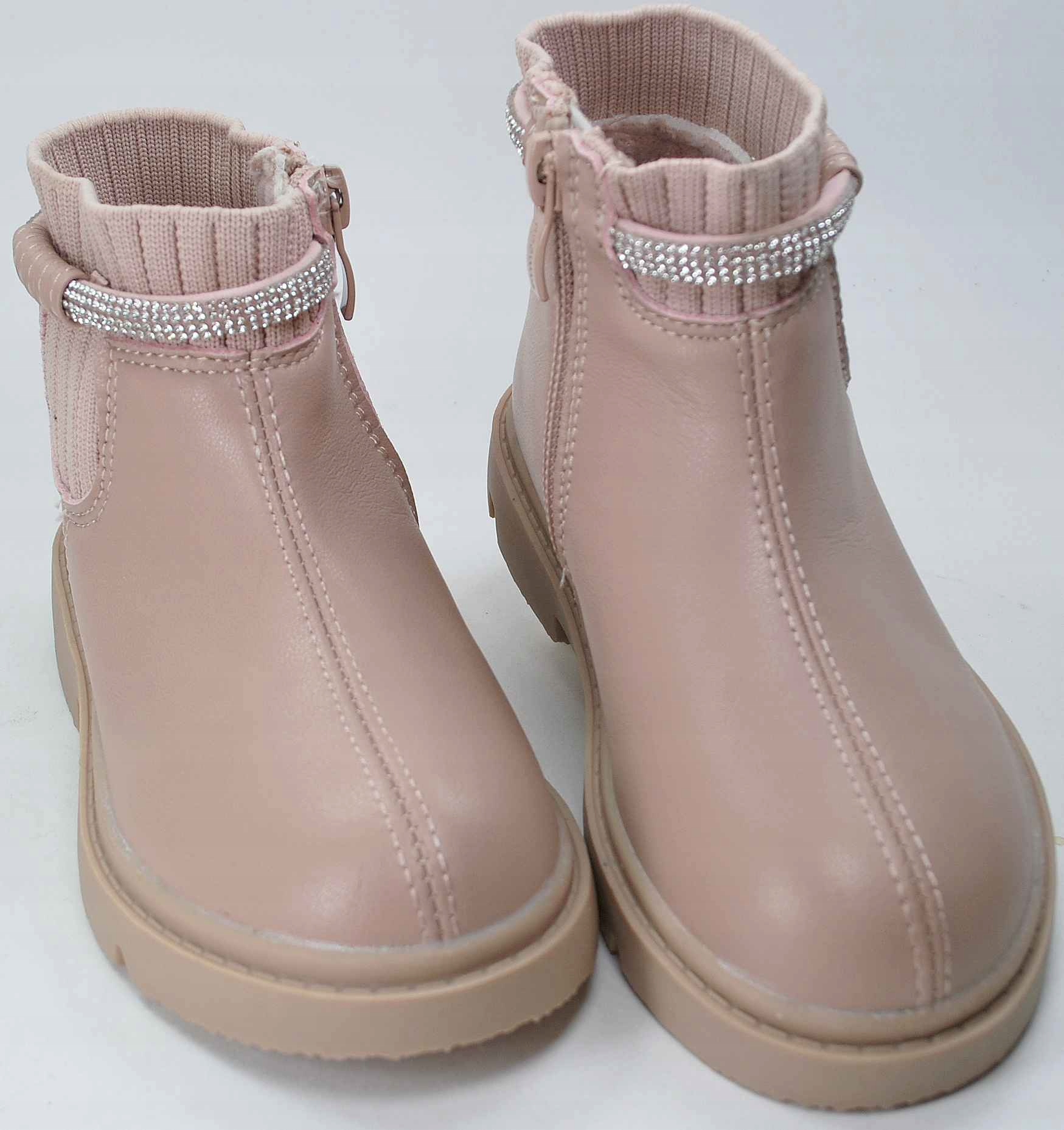 RÓŻOWE ocieplane ELEGANCKIE BOTKI dla dziewczynki SZTYBLETY na suwak r 28 Marka inna