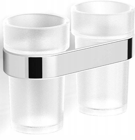 Koupelnový kalíšek dvojitý skleněný Stella 06.412