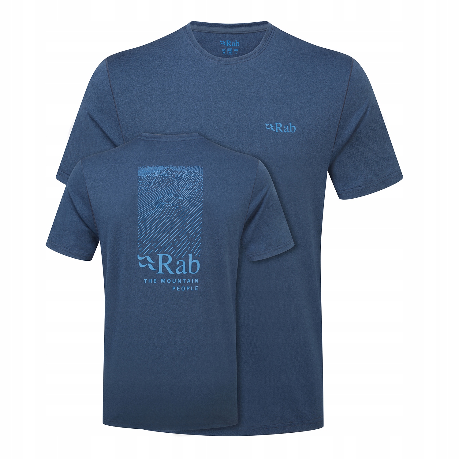Rab T-shirt męski Mantle Ridge Tee Tempest Blue rozmiar XL