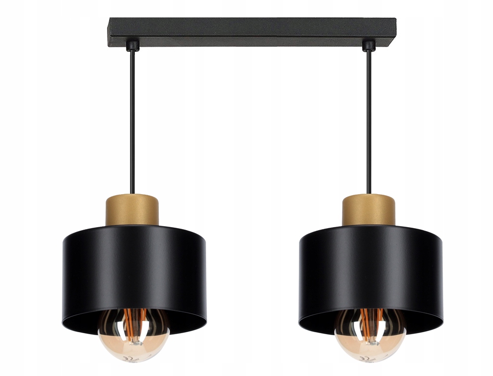 Závěsná Lampa Regulovatelná Loft 2 Gold nastavitelná, lze Led