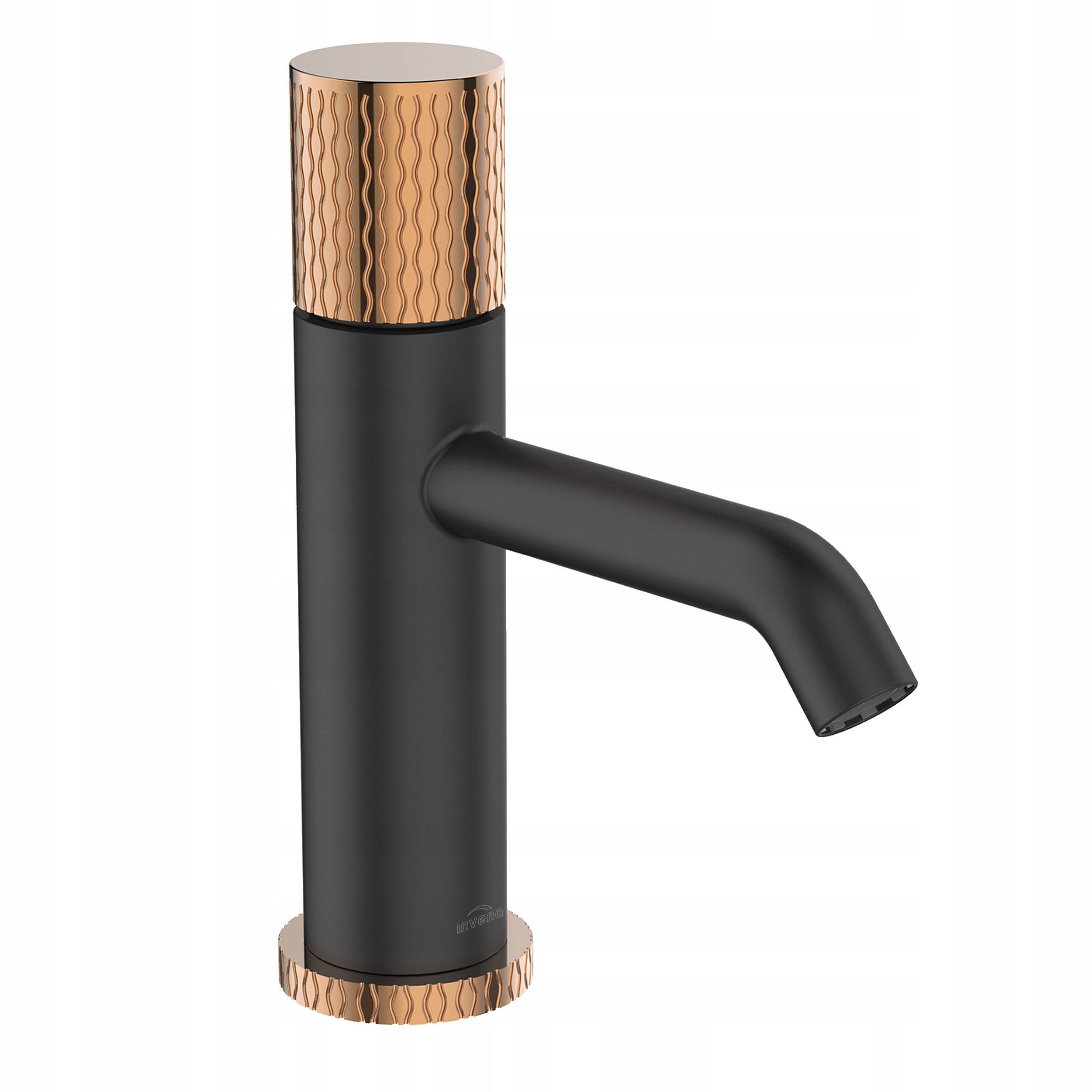 Invena Umývadlová batéria Moonlight čierna/rose gold, BU-77-014-V.