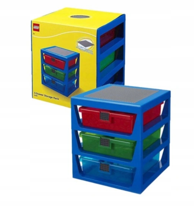 Lego Regál Stolek Police Se 3 Zásuvkami Modrý 40950002