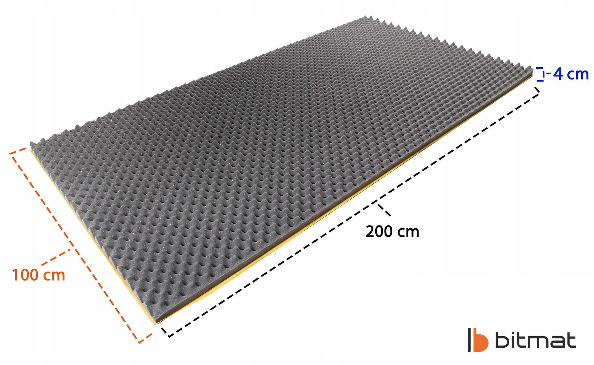 PIANKA AKUSTYCZNA mata WYGŁUSZAJĄCA z KLEJEM 4cm gąbka miękka pokój muzyka Kod producenta Panel akustyczny 4cm samoprzylepny 2m2