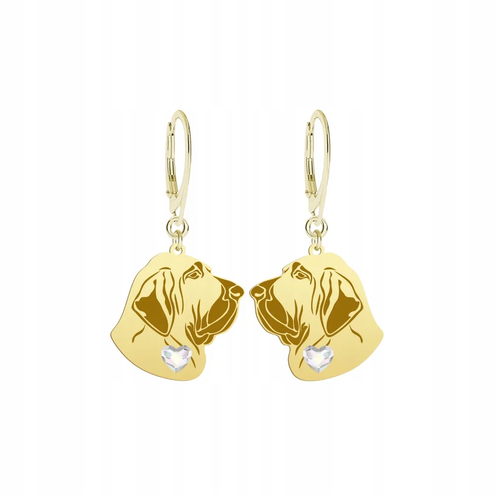 Náušnice Zlaté s psem Brazilský mastif 925 Šperky Dárek Gravírování