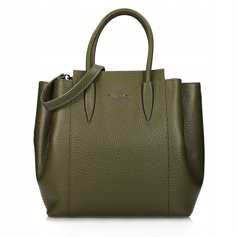 Dámská kabelka Klasická přírodní kůže malá přes rameno prostorná zelená F56