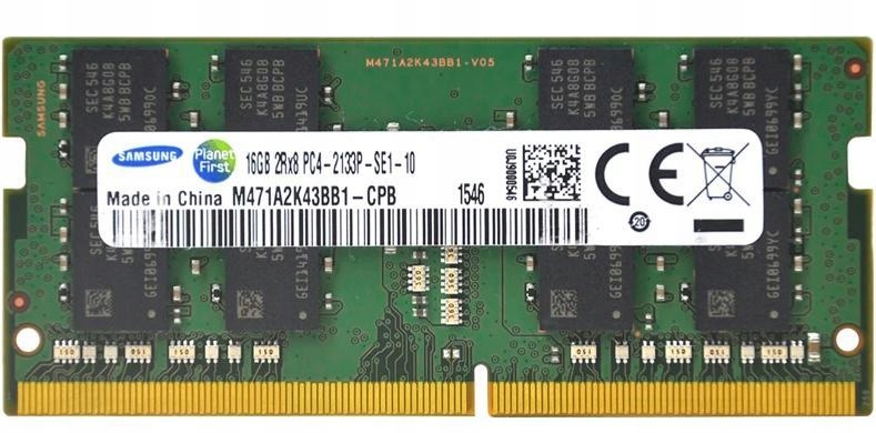 Nowa Pamięć Ram Samsung 16GB DDR4 2133MHZ Sodimm