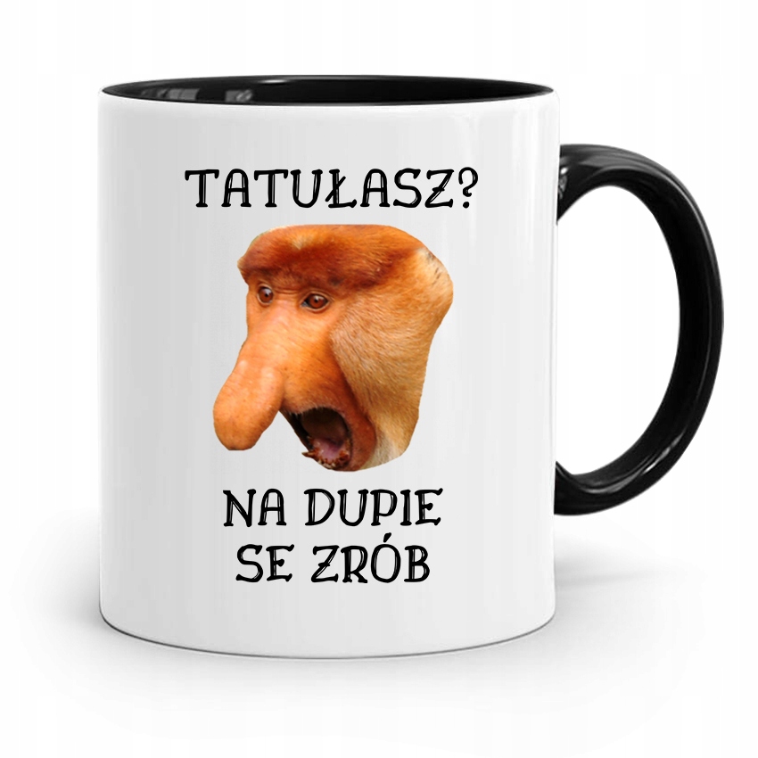 

Kubek Czarny Nosacz Janusz Tatułasz