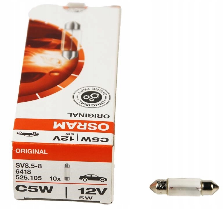

Żarówka Rurkowa C5W 12V 5W 1 Szt. 36MM 6418 Osram