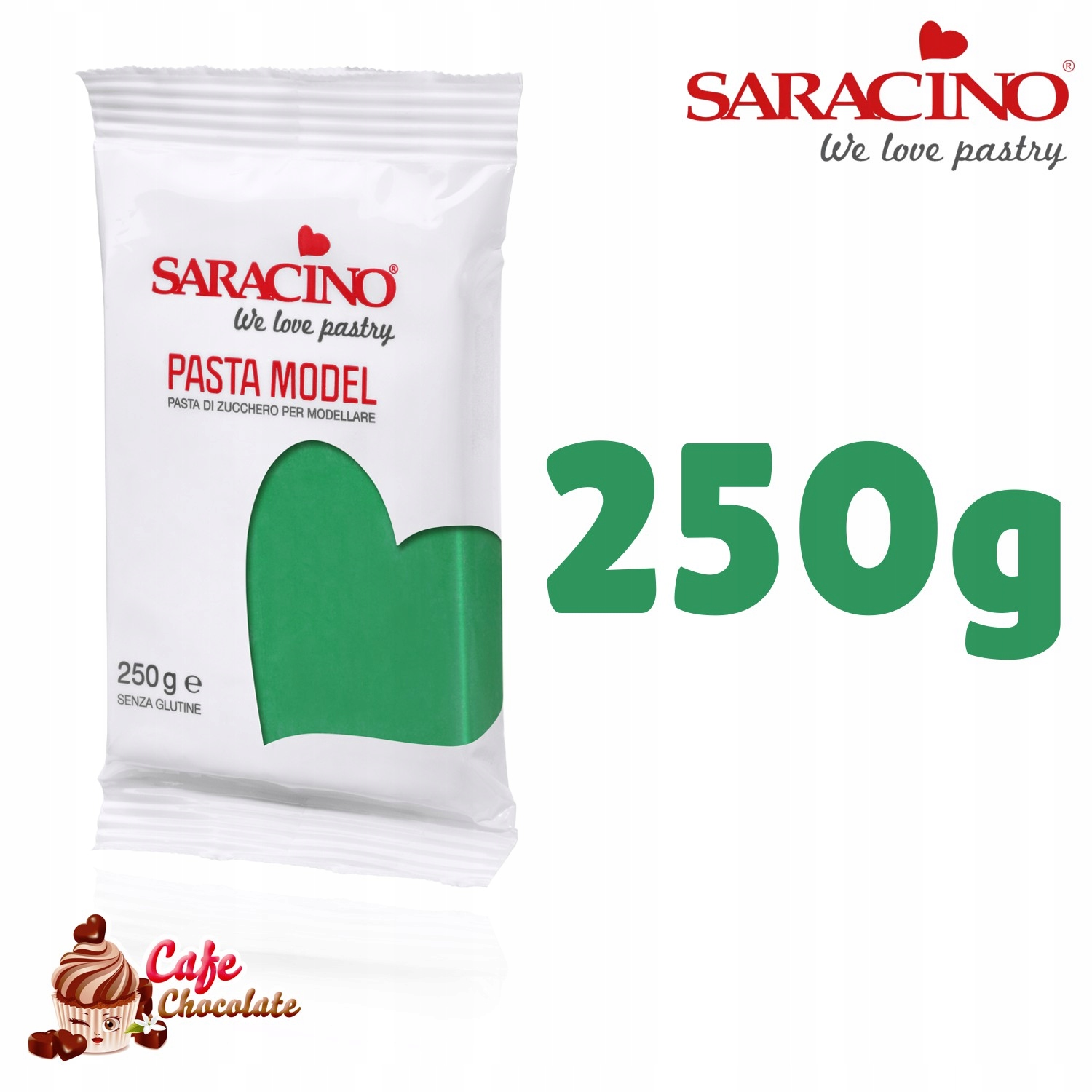 Saracino masa cukrowa do modelowania figurek zielony zielona 250g