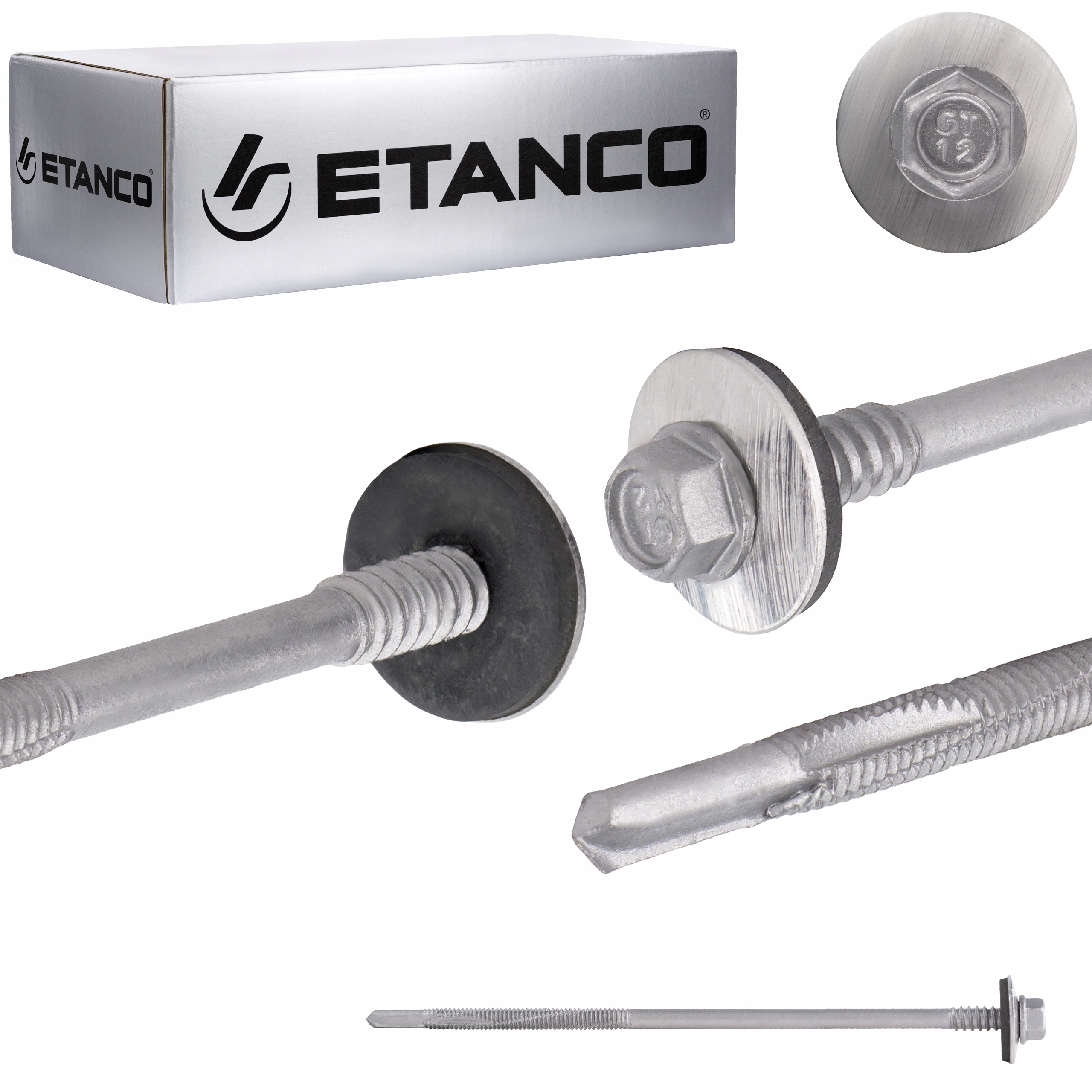 Wkręty do płyty warstwowej 150 mm Ocynk 100 szt. do metalu Etanco GTR12