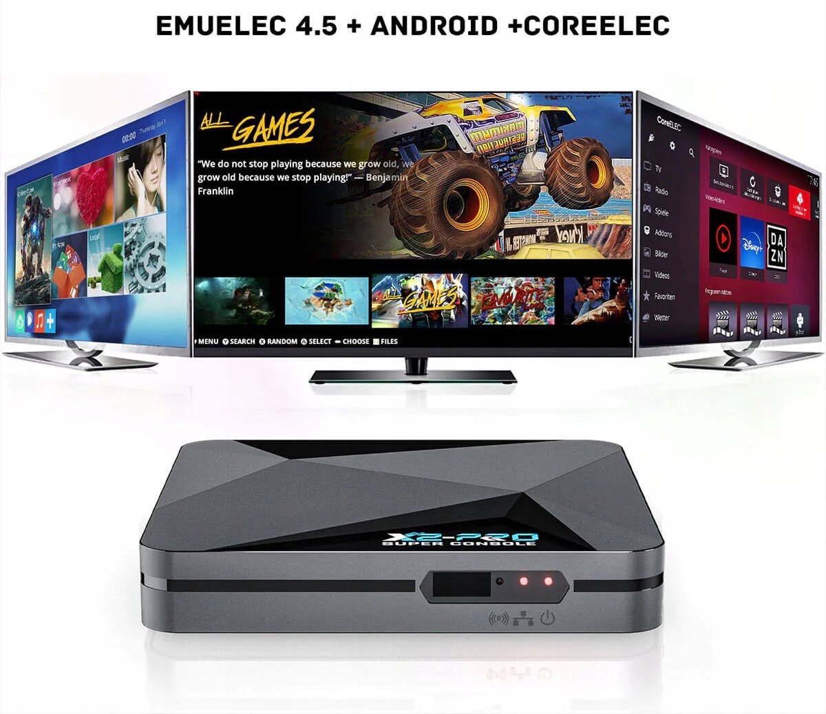 KINHANK Super Console X2 Pro Game Box Retro konsola 256 GB Model X2-PRO