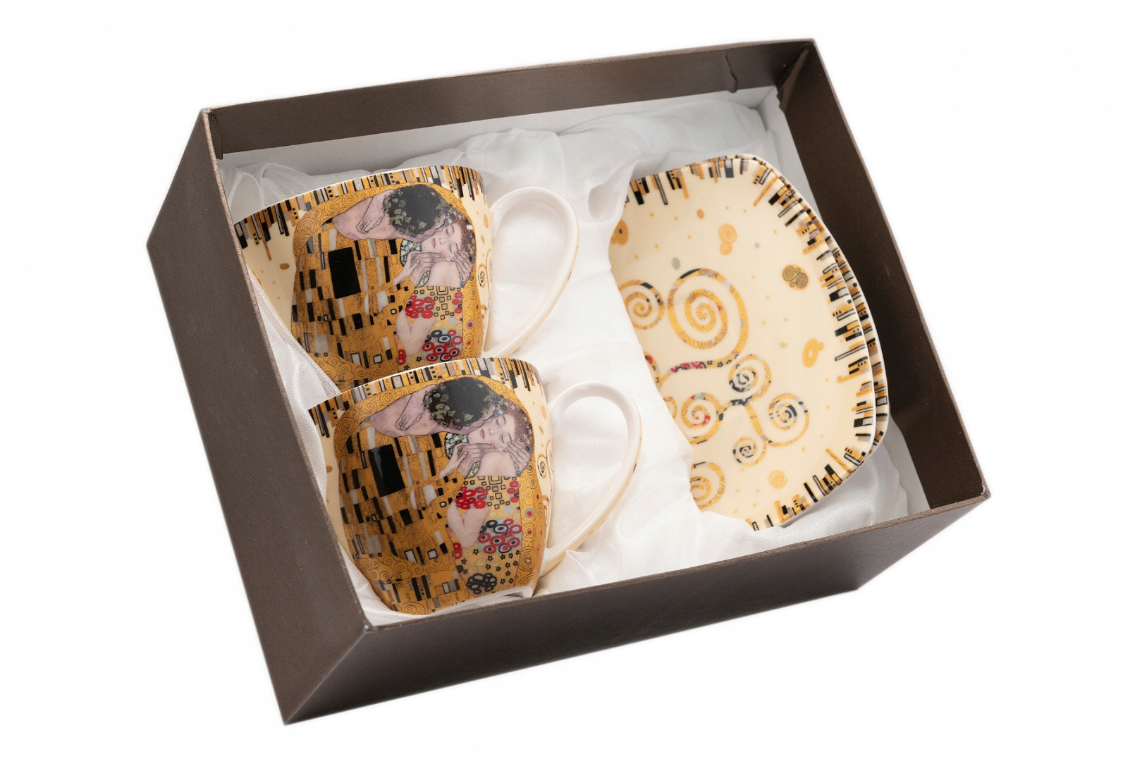 

Komplet 2 filiżanki Klimt Pocałunek Queen łyżeczki