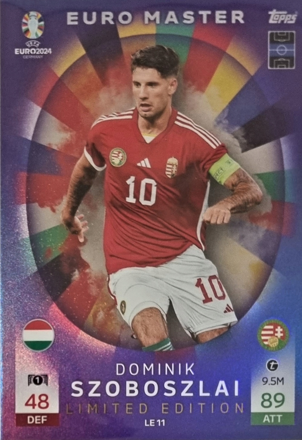 EURO 2024 TOPPS MATCH ATTAX LIMITED EURO MASTER LE 11 DOMINIK SZOBOSZLAI