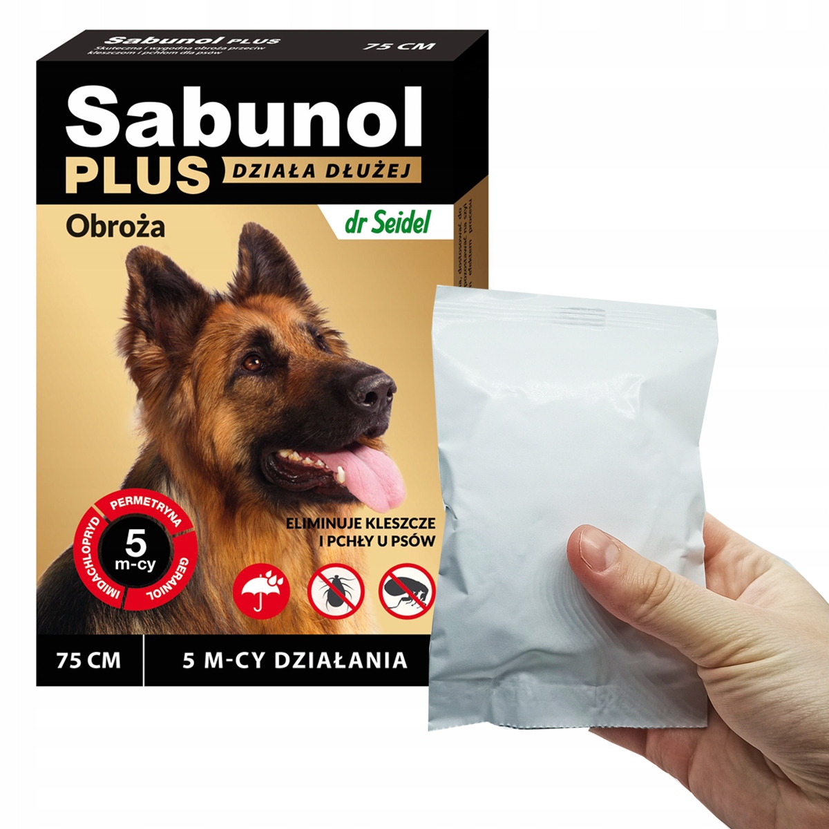 

Sabunol Obroża Plus 75 cm pchły kleszcze owczarek