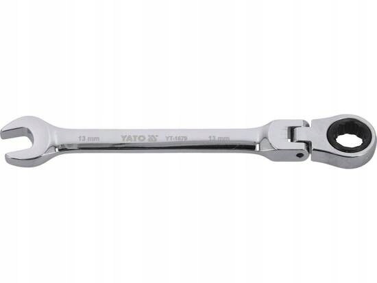 YT-1679 Klucz płasko-oczkowy z grzechotką i przegubem 13mm
