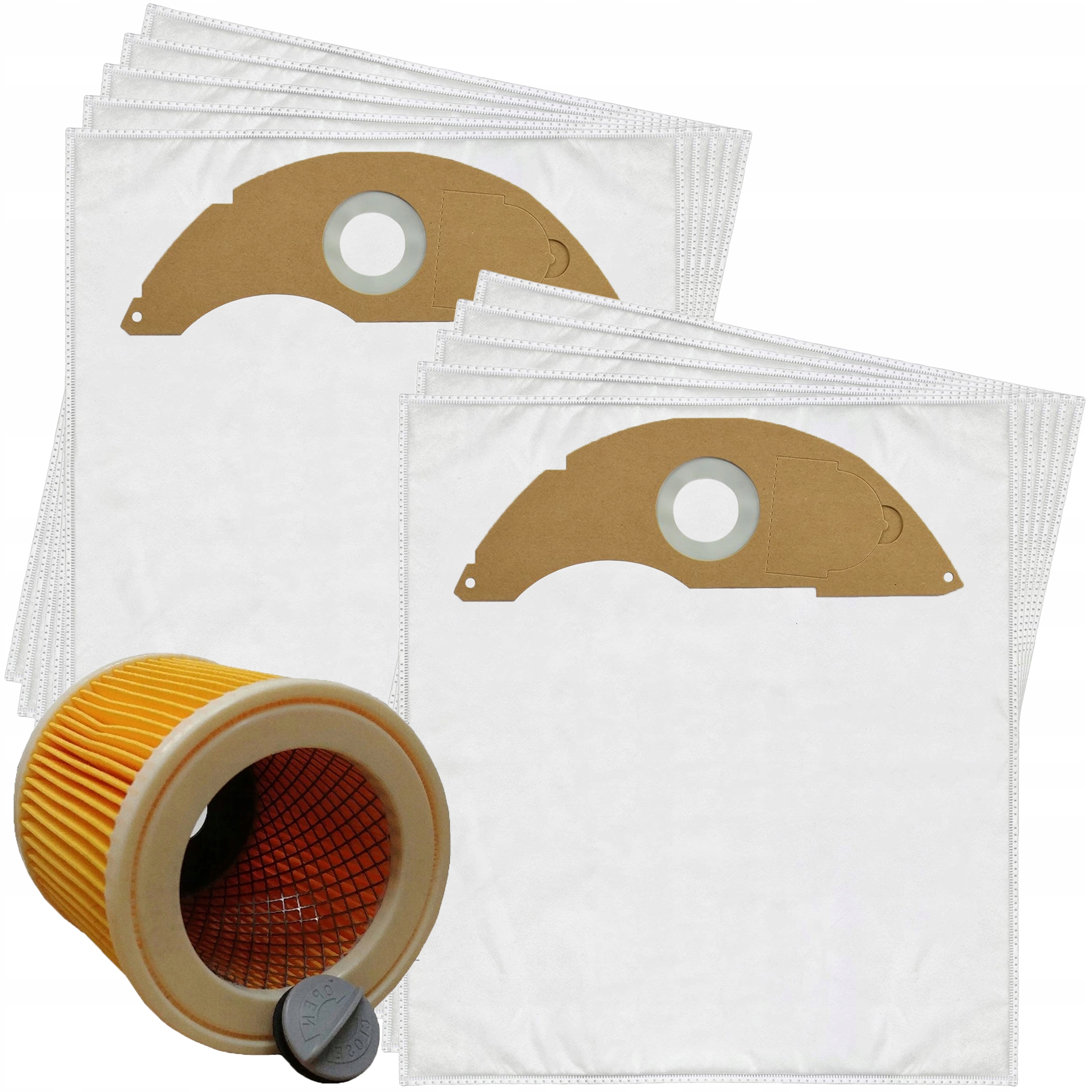 10 x Sáčky Do Vysavače Karcher Nt 22/1 Ap Nt 22/1 Ap Te L+filtr Zesílený