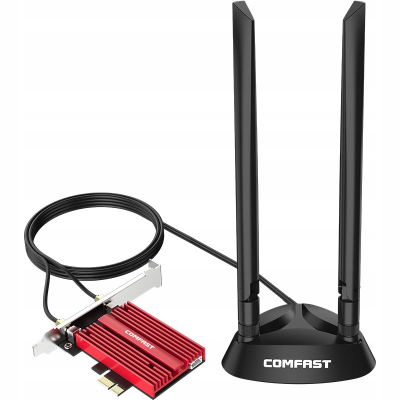 COMFAST CF-AX210 PLUS, Karta WiFi6 5400Mbps Bluetooth 5.3, PCI-E Adapter