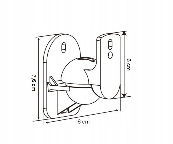 UCHWYT GŁOŚNIKOWY GŁOŚNIKÓW SATELIT REGULOWANY x2 Maksymalny udźwig 15 kg