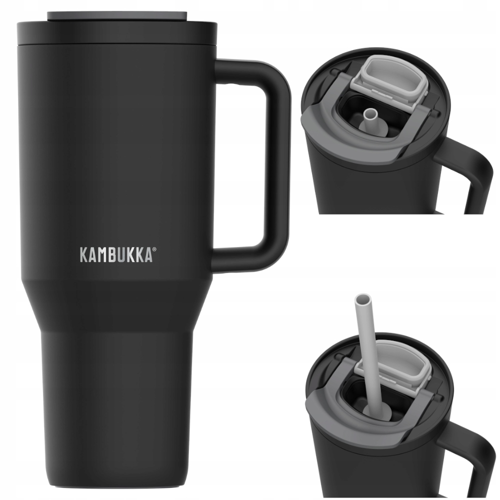Termohrnek s brčkem Kambukka Rio Tumbler 950 ml Night Rider černý