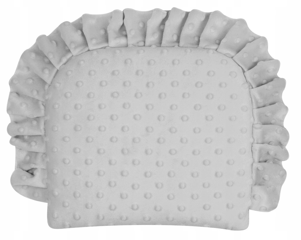 

Poduszka do wózka łóżeczka Minky falbanka