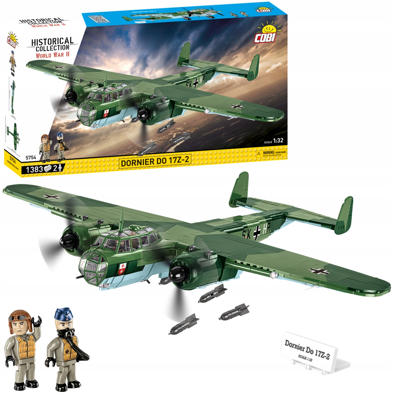 Klocki Cobi 5754 Dornier Do 17Z-2 niemiecki bombowiec z II Wś samolot