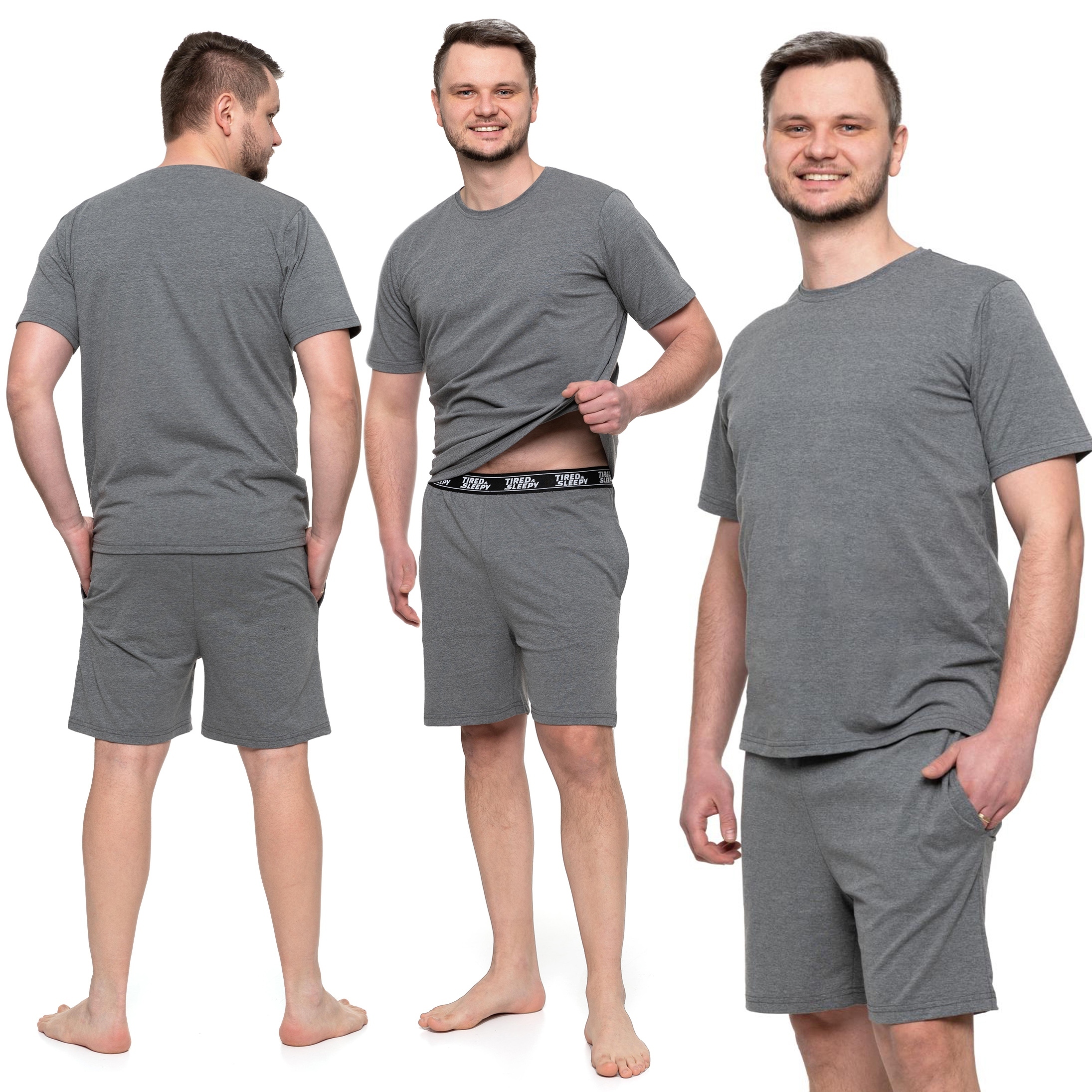 Moraj – letní bavlněné pyžamo s krátkým rukávem a šortkami – XXL